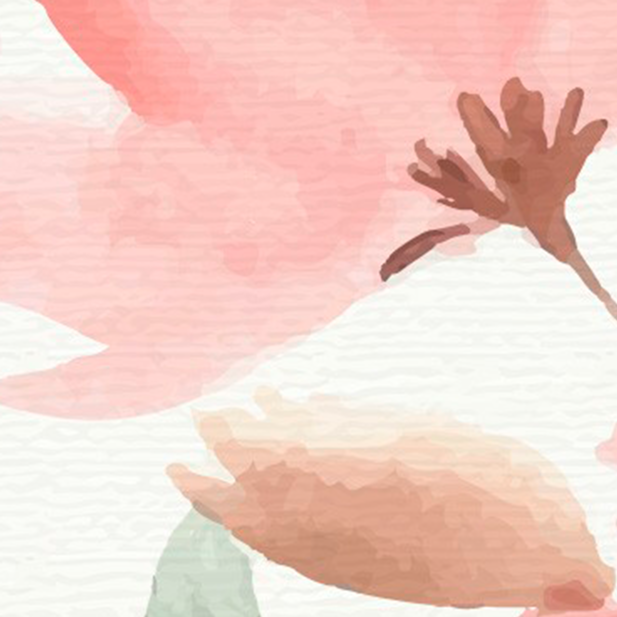 Watercolor Peony & Botanical Full Coverage Mural