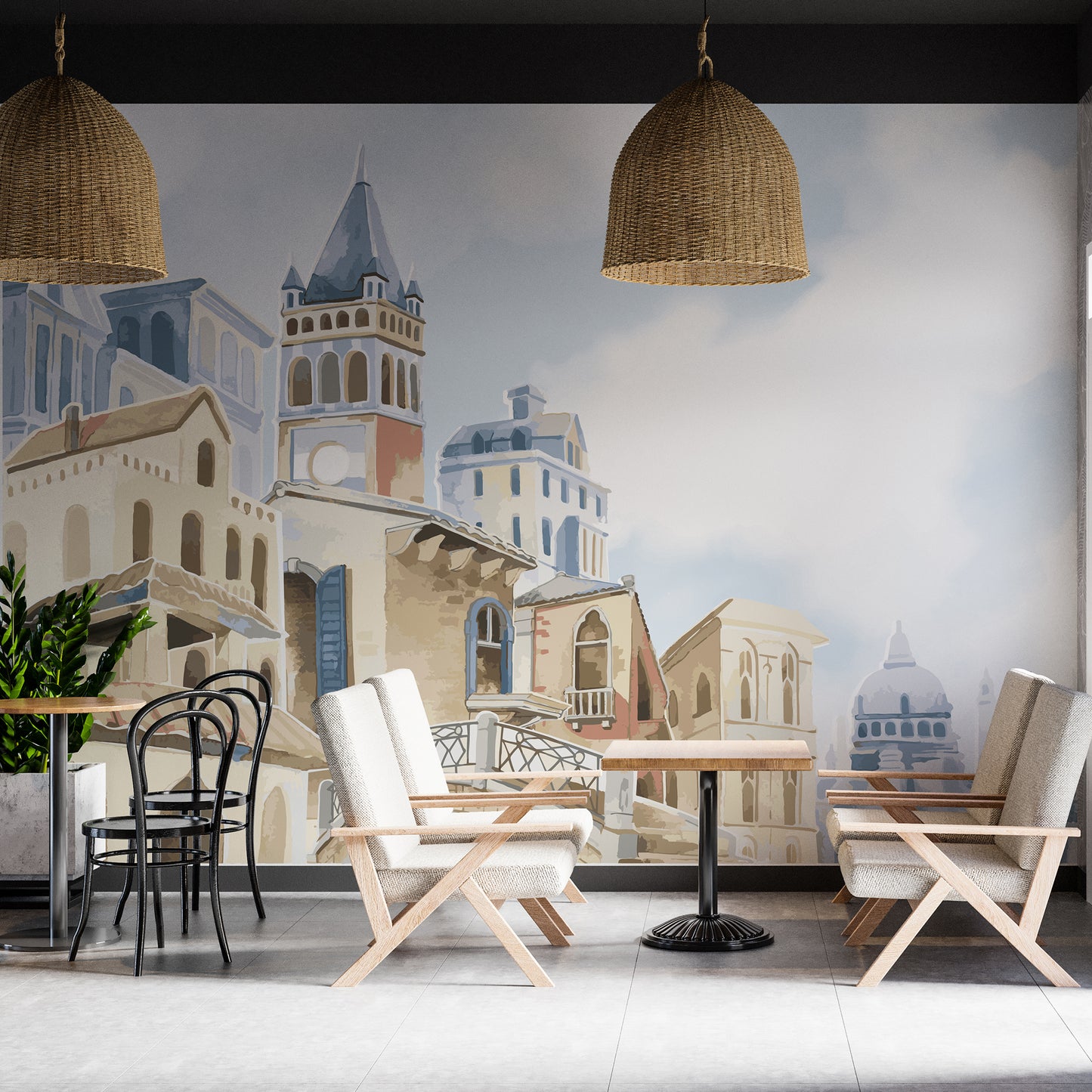 European Village Mural
