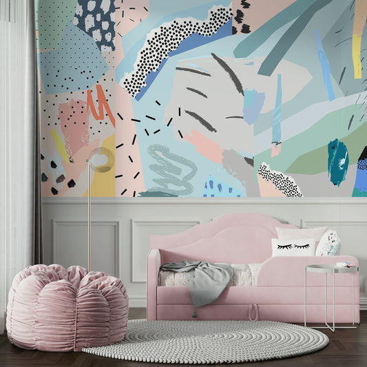 Whimsical Wonderland Abstract Mural