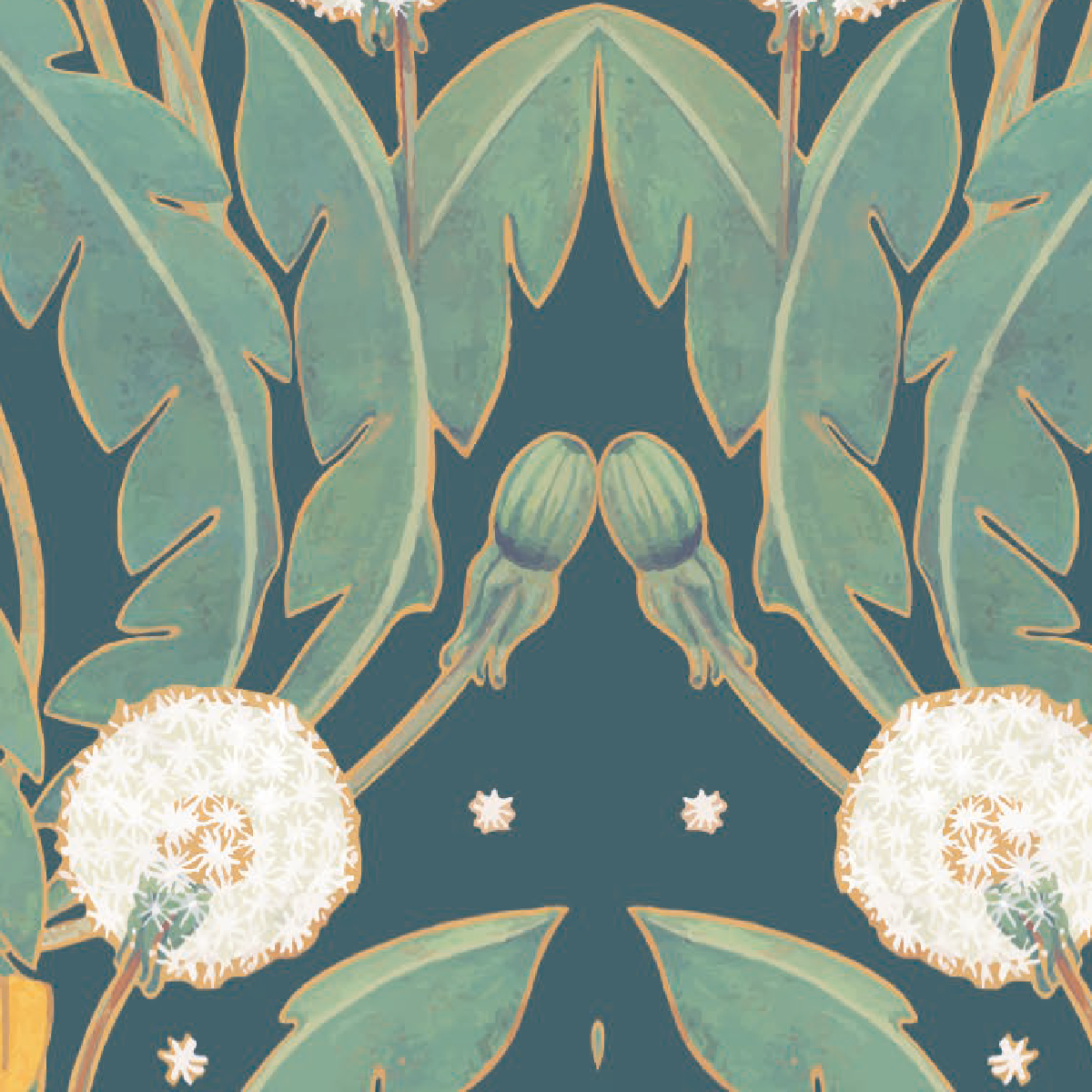 Midnight Dandelion Garden