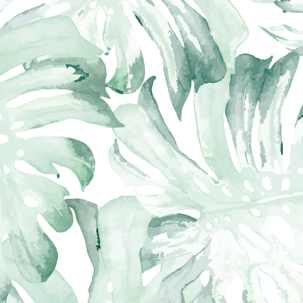 Watercolor Tropical Canopy