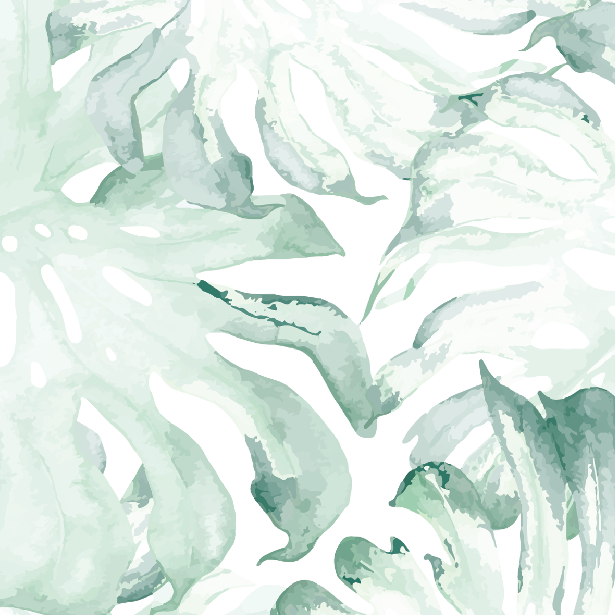 Watercolor Tropical Canopy