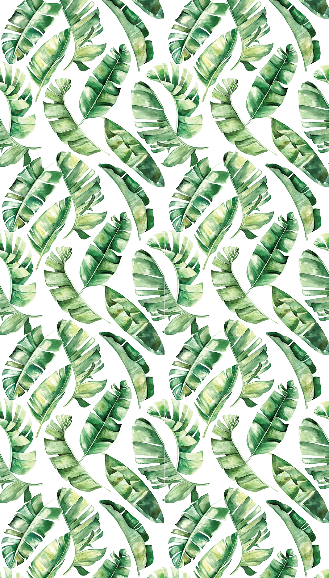 Watercolor Banana Leaves