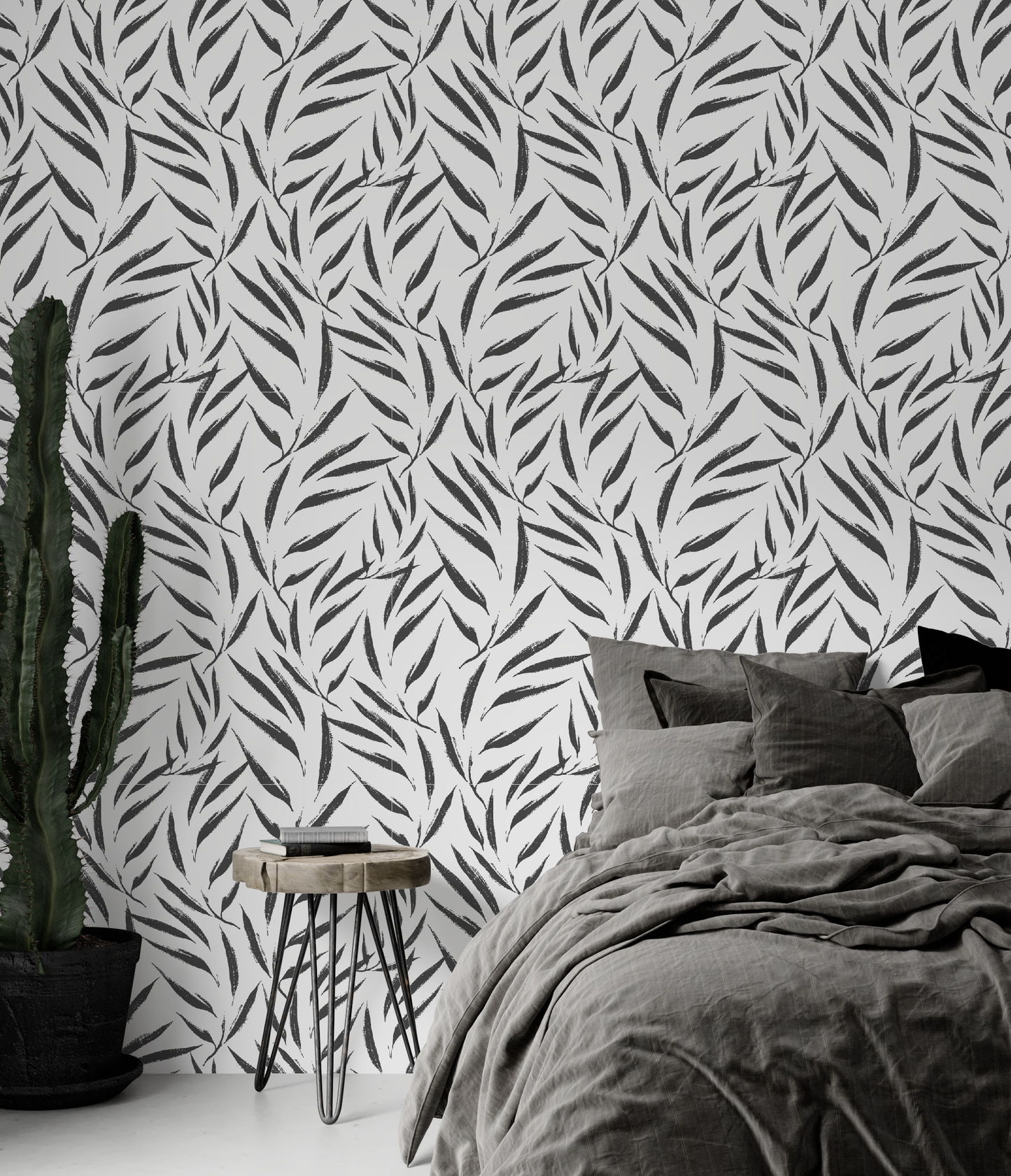 Monochrome Palm Silhouettes