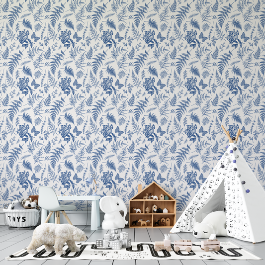 Blue Botanical Toile