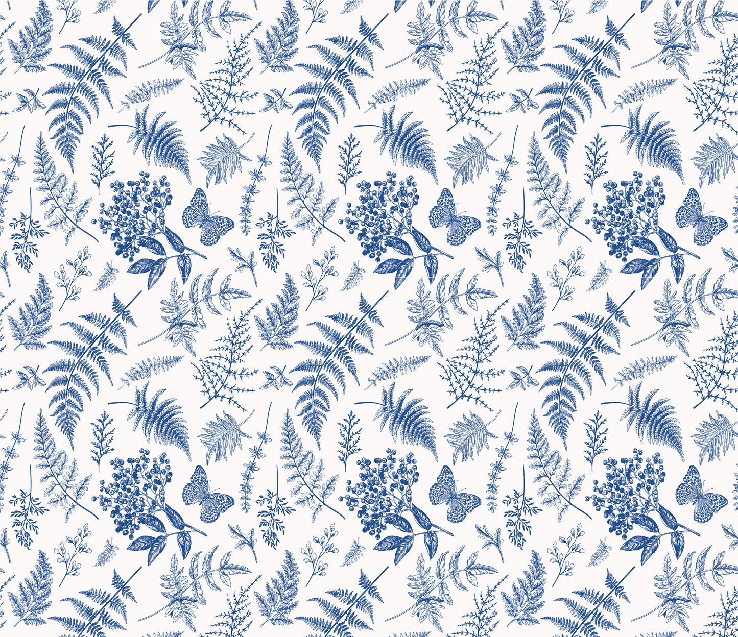 Blue Botanical Toile