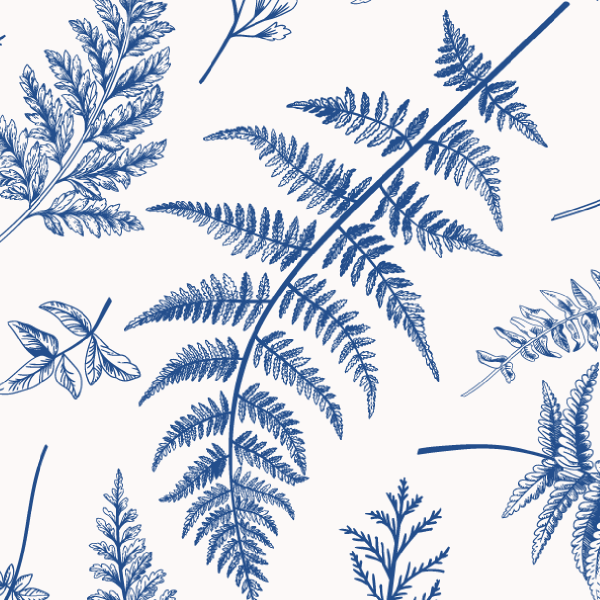 Blue Botanical Toile