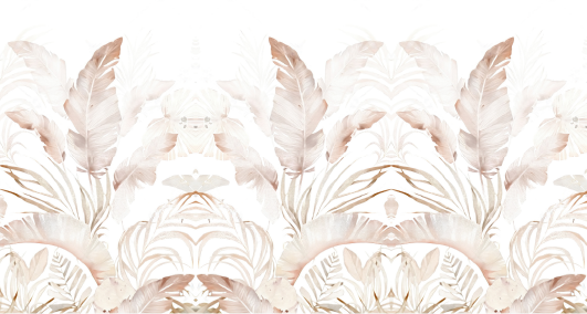 Blush Tropical Mural