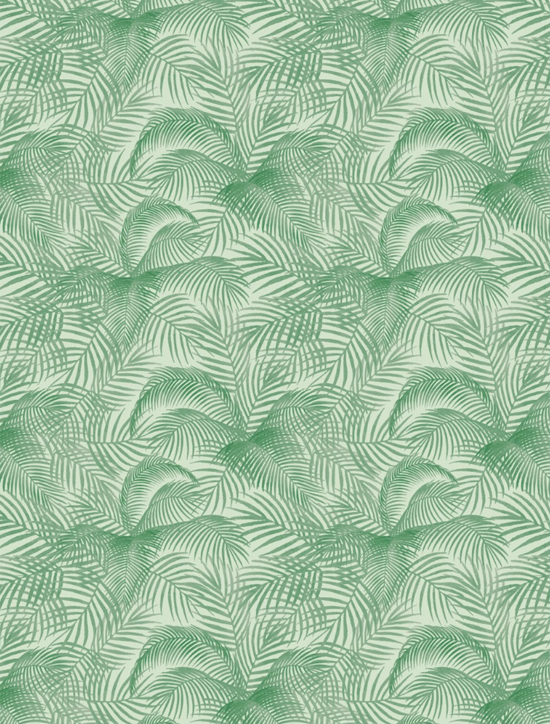 Emerald Palm Canopy Mural