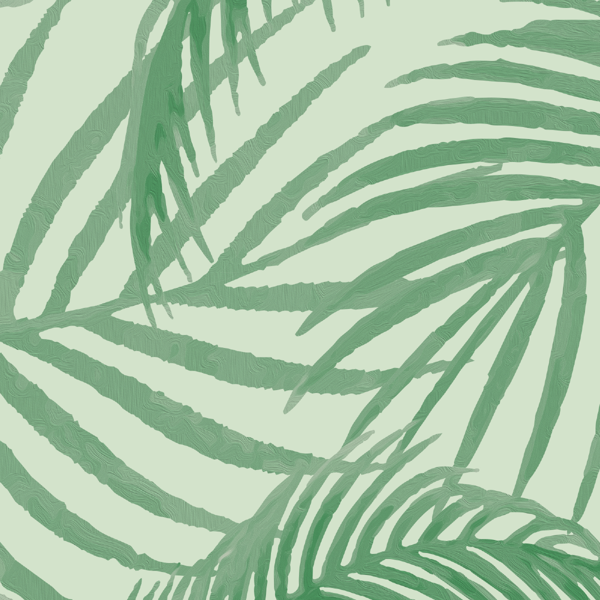 Emerald Palm Canopy Mural