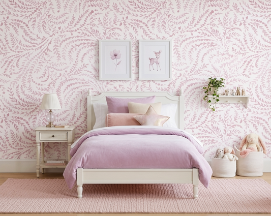 Blush Botanical Vines Mural