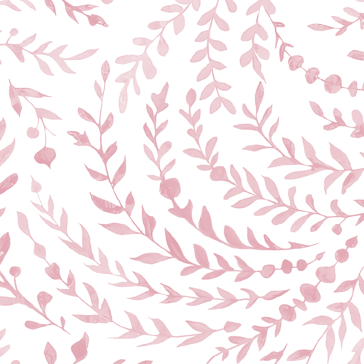 Blush Botanical Vines Mural