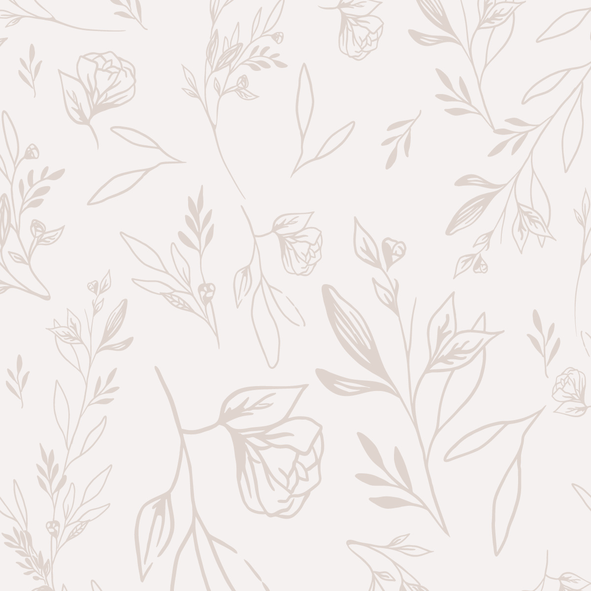 Soft Wildflower Sketch Mural