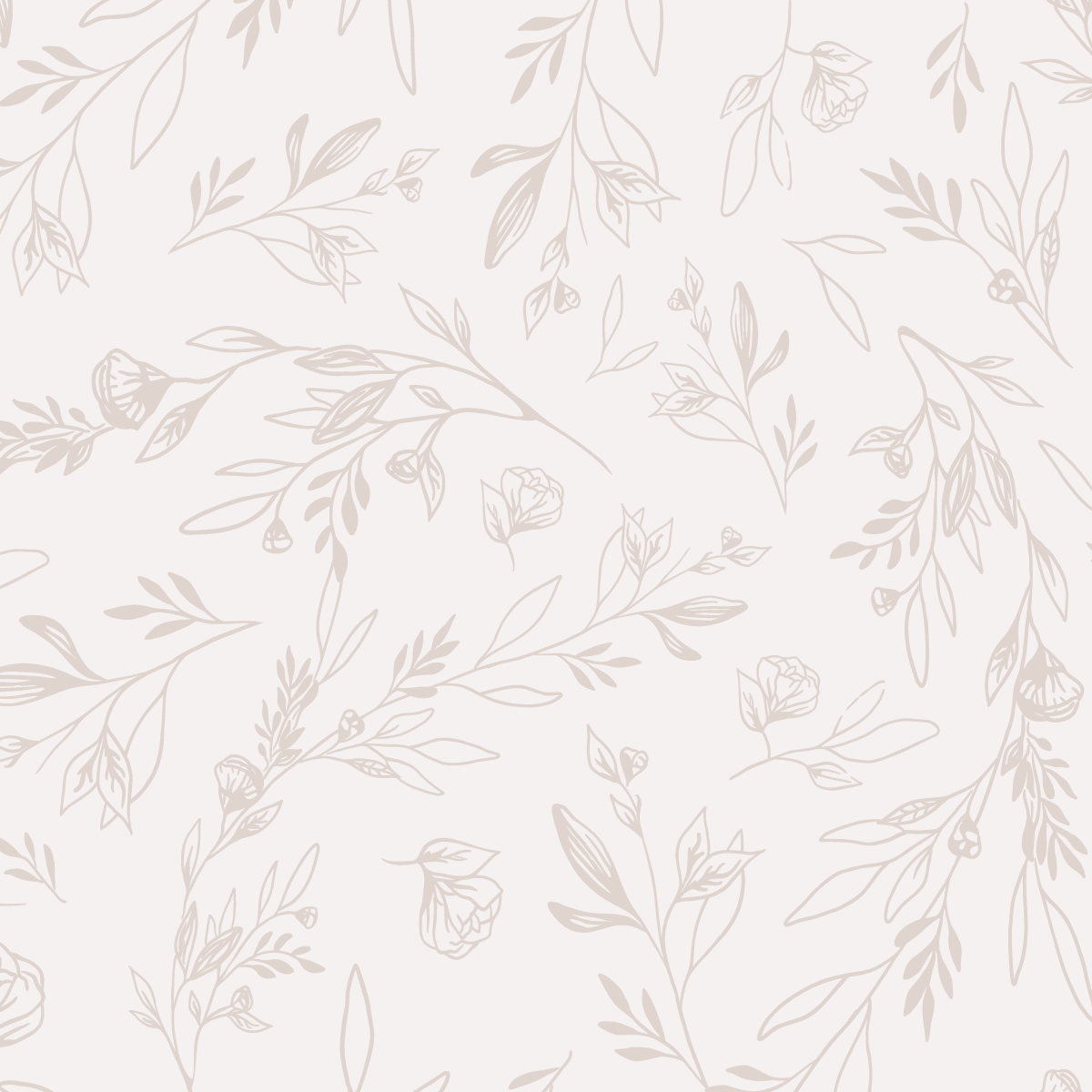 Soft Wildflower Sketch Mural