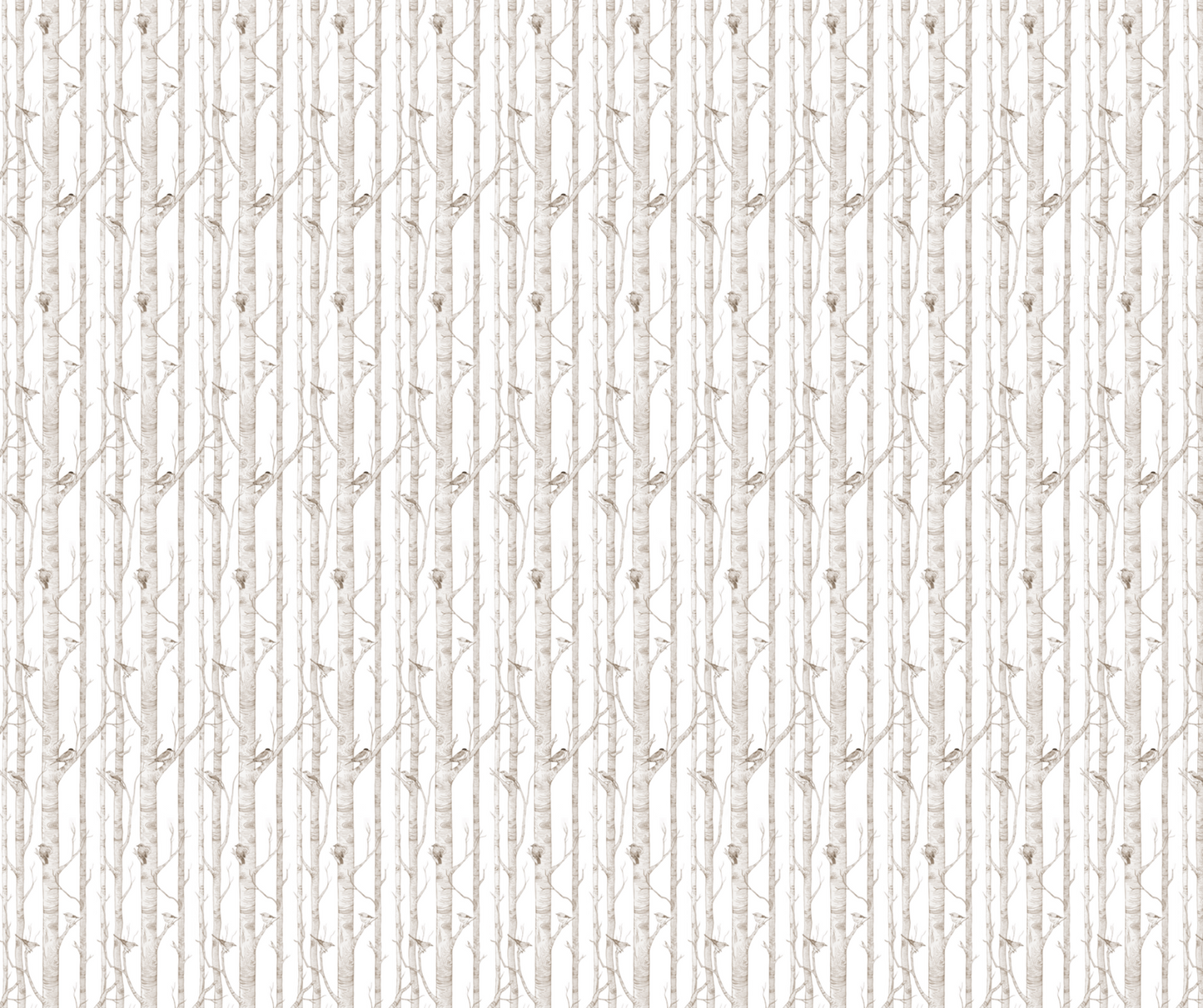 Minimal Birch Forest Mural