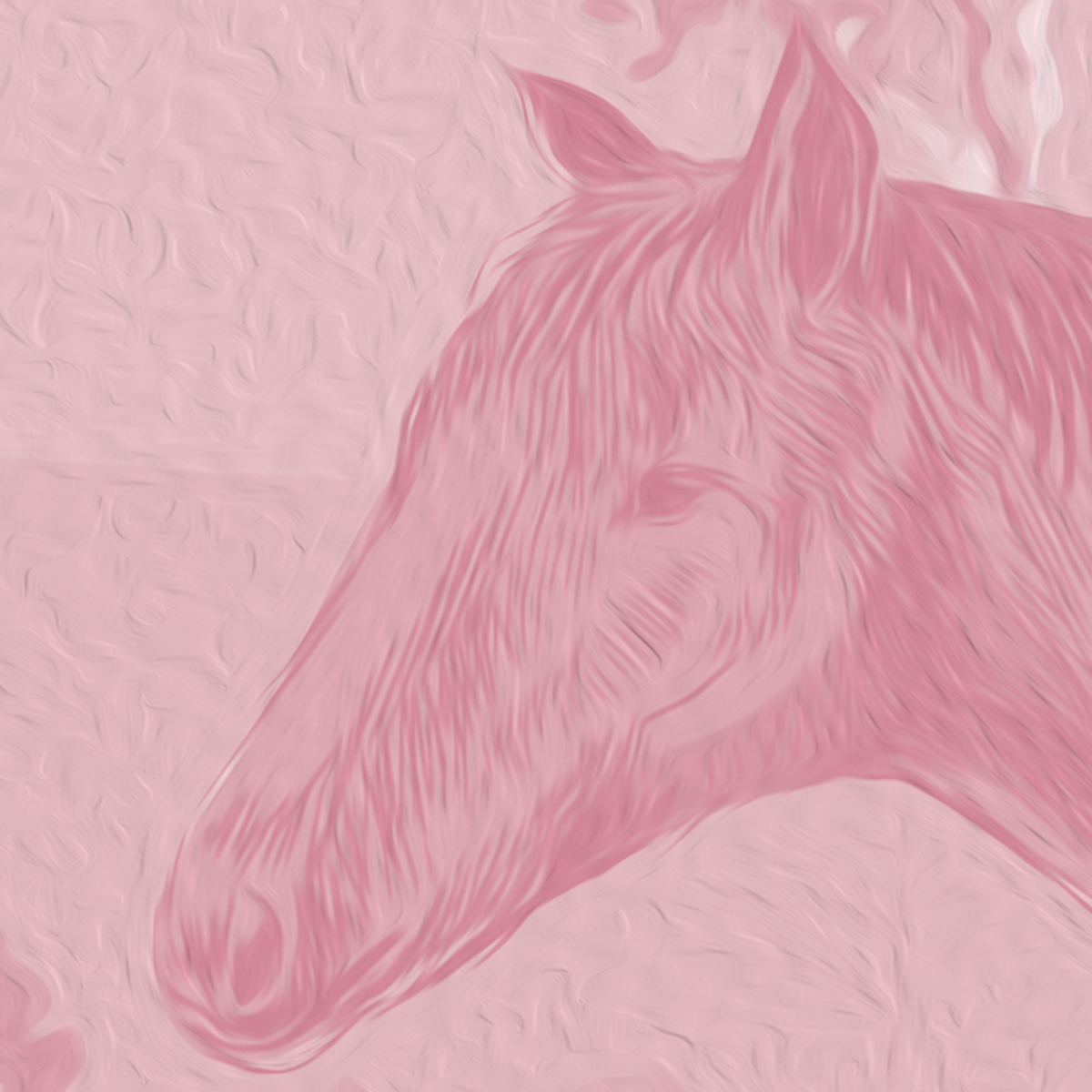 Soft Pink Monochromatic Wildlife Landscape Mural