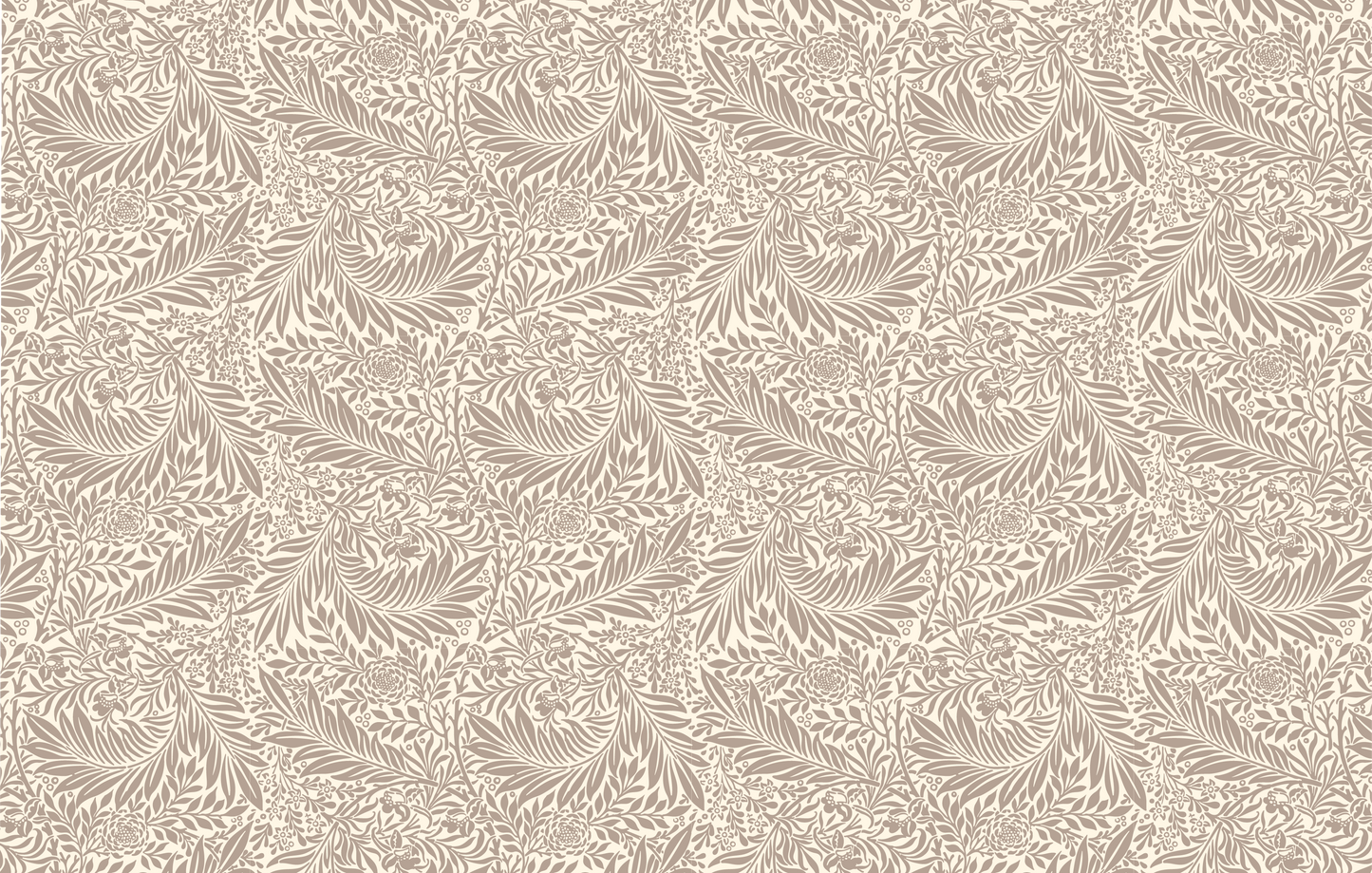 Taupe Botanical Line Art Mural