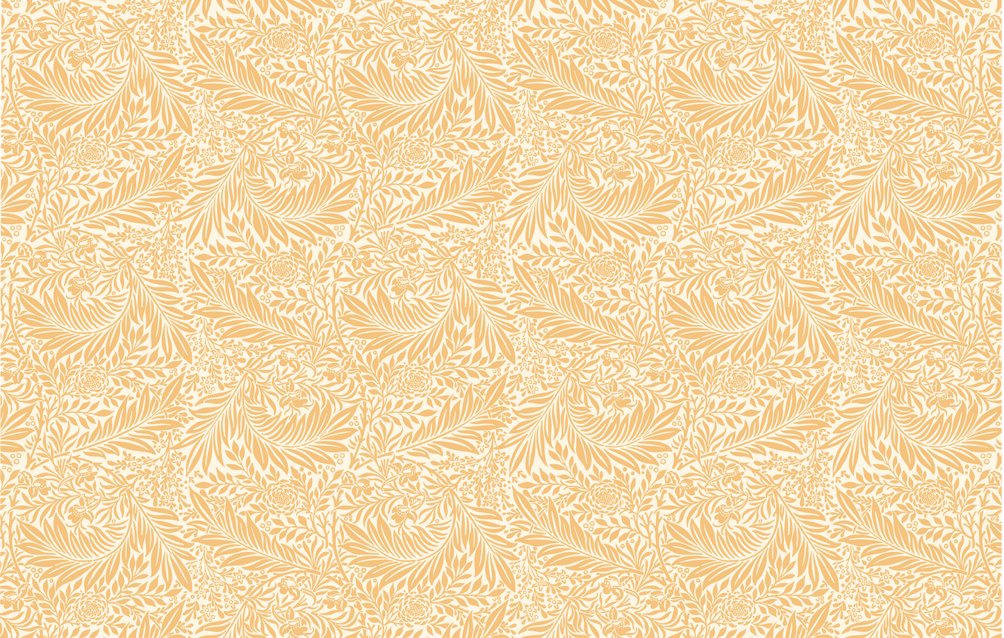 Golden Botanical Line Art Mural