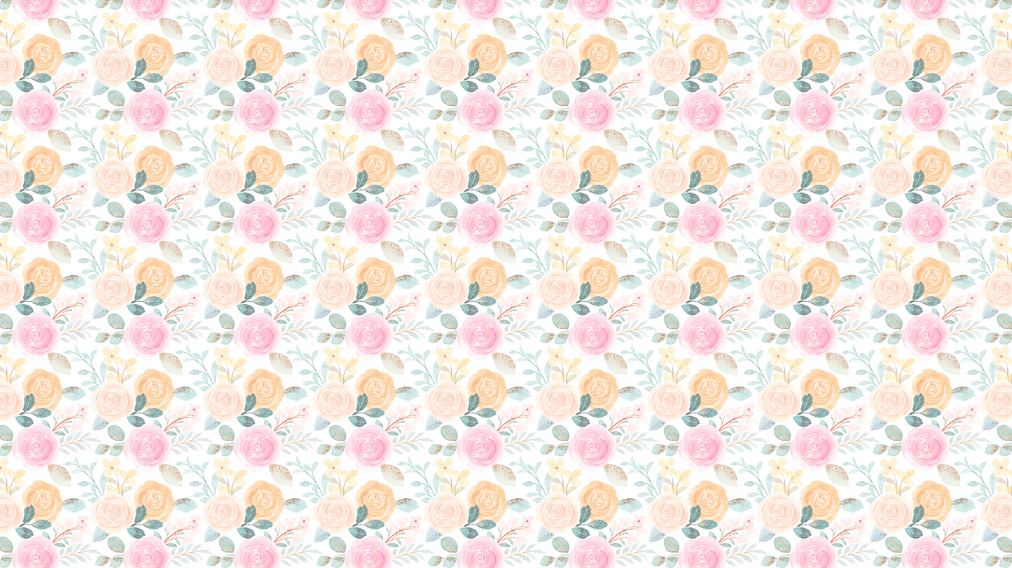 Pastel Rose Garden Mural