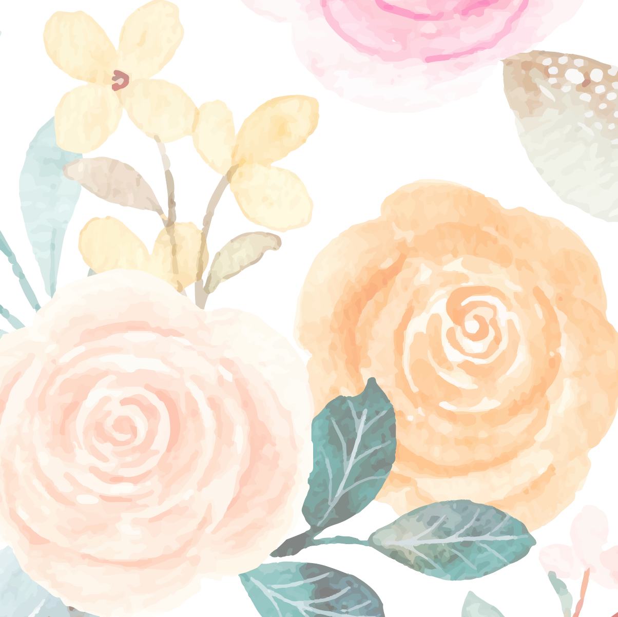 Pastel Rose Garden Mural