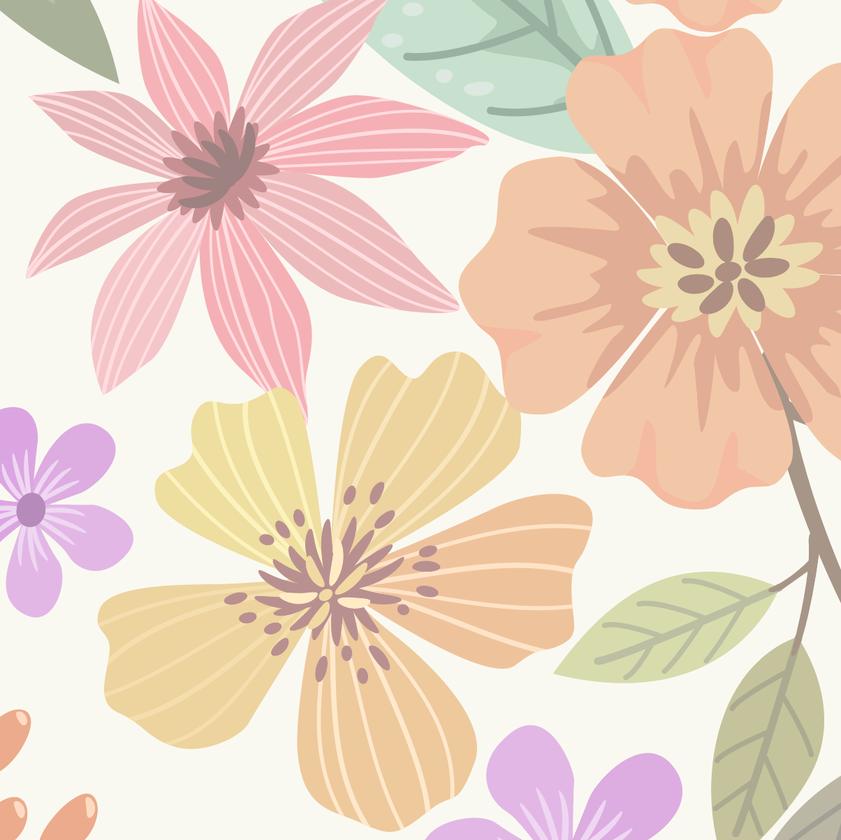 Wildflower Meadow Floral Mural