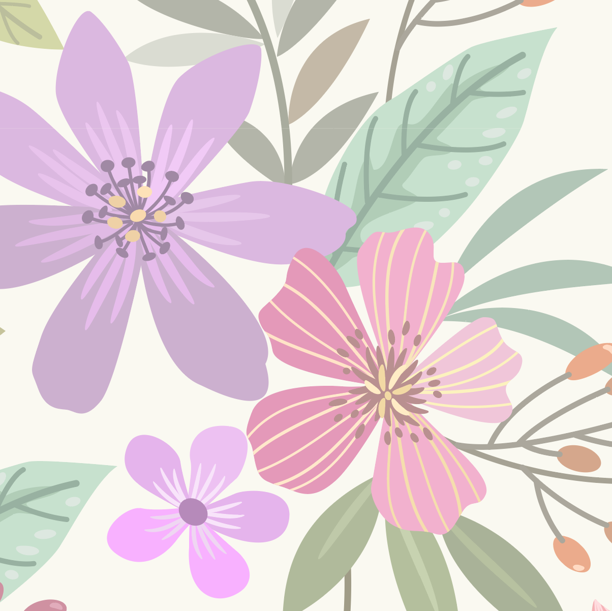 Wildflower Meadow Floral Mural