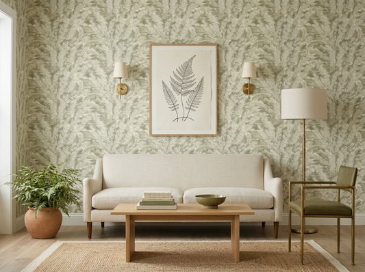 Soft Palm Grove Mural