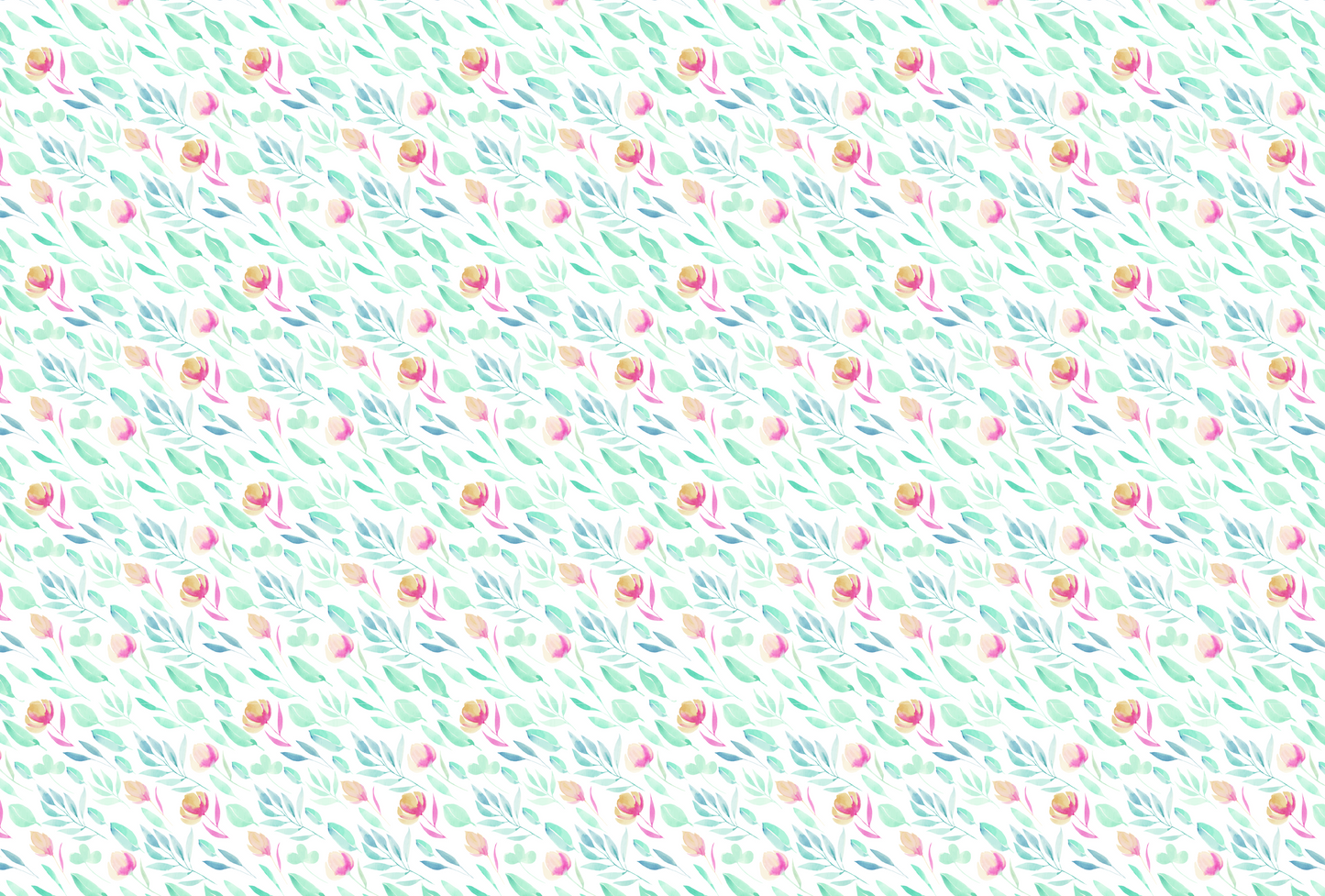 Pastel Botanical Sprigs Mural